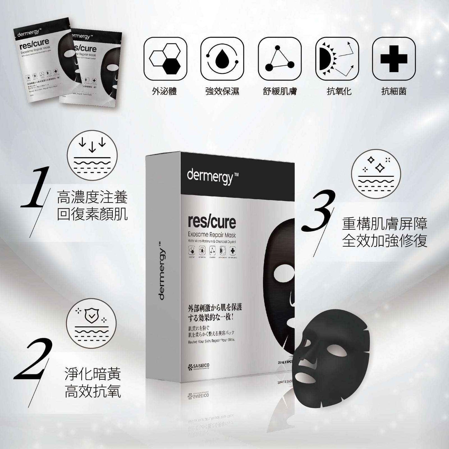日本製 dermergy 外泌體修復面膜 - 深層滋潤與抗老化效果 【購物即可免費體驗價值💫$480💫 BubO3 Express Facial!✨】