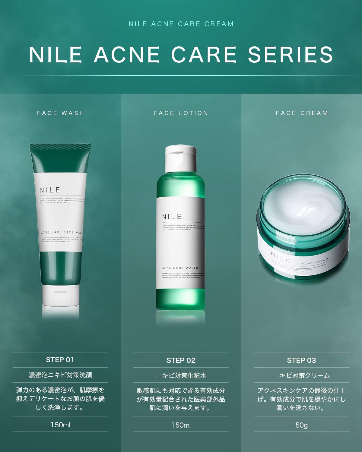 NILE Acne Cream 男女曬後護理 (尤加利薄荷香)　醫藥部外品