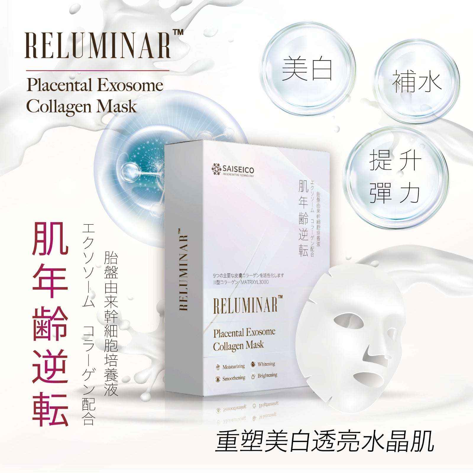 SAISEICO 黑白面膜套裝 - RELUMINAR & dermergy 修復效果